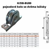 HDB-BU100 - pojezdové kolo se dvěma ložisky (2)